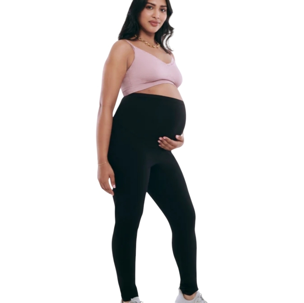 2 Destination Maternity Seamless Maternity Active Black Leggings Comfort… - Picture 2 of 8